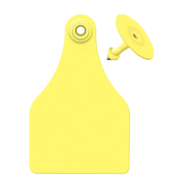 Allflex AT-CALF/GSM-Y Agri Calf Large Blank Ear Tag with Male Button [Yellow] (25 ct)