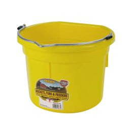 Duraflex Plastic Flatback Bucket [20 Quart] (Yellow)