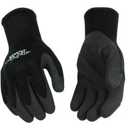 Kinco 1790 Black/Gray Knit PVC Grip Gloves [XL]