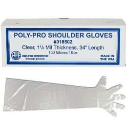 Poly-Pro Shoulder Length Glove Clear (100 Count)