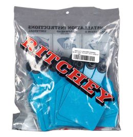 Ritchey 72440704111 Large Blank Ear Tag [Light Blue/Black] (25 ct)