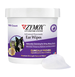 Zymox Dog and Cat Advanced Enzymatric Ear Wipes [100ct]